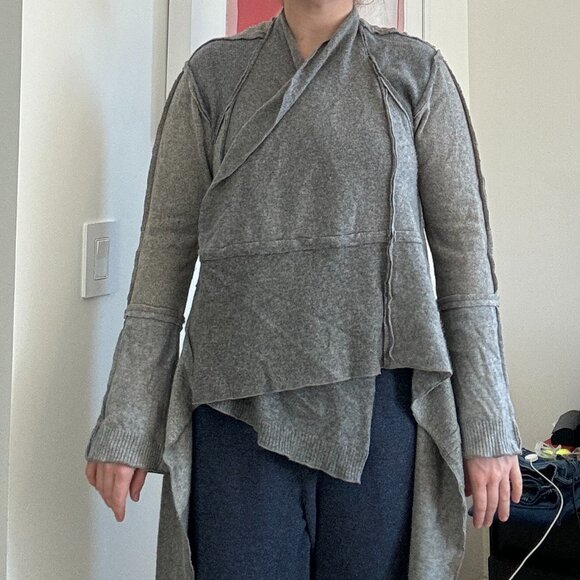 Patchwork grey cashmere duster - Picture 7 of 9